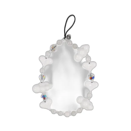 Lux Kawaii Moonstone Wristlet Phone Strap / Wht