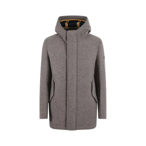Manuel Ritz Hooded Neoprene-Effect Coat