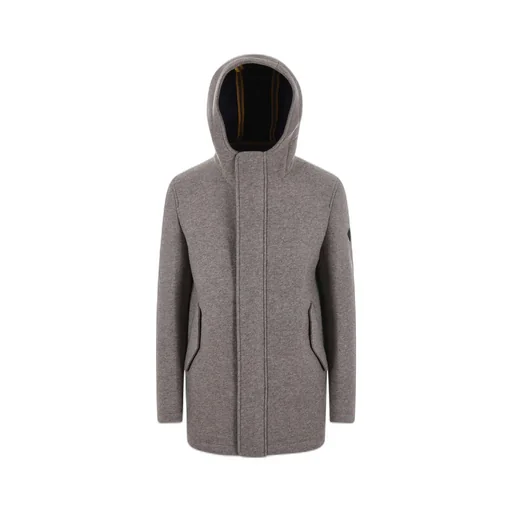 Manuel Ritz Hooded Neoprene-Effect Coat