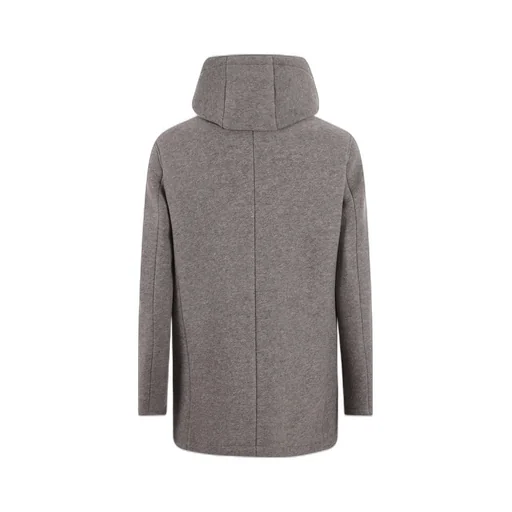 Manuel Ritz Hooded Neoprene-Effect Coat