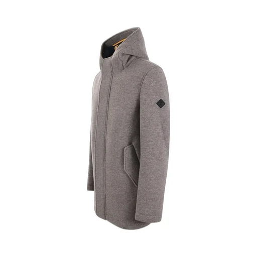 Manuel Ritz Hooded Neoprene-Effect Coat