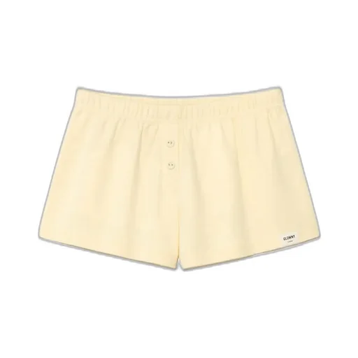Button Fly Mini Shorts / Butter Yel