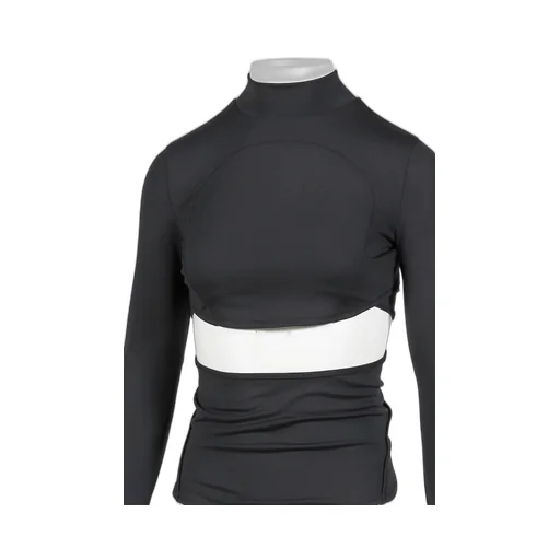 Double Layer Crop Top / Black