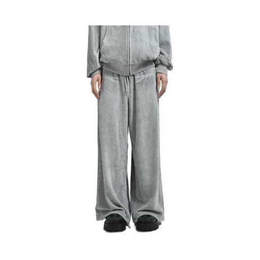Velour Wide Sweatpants / Gray
