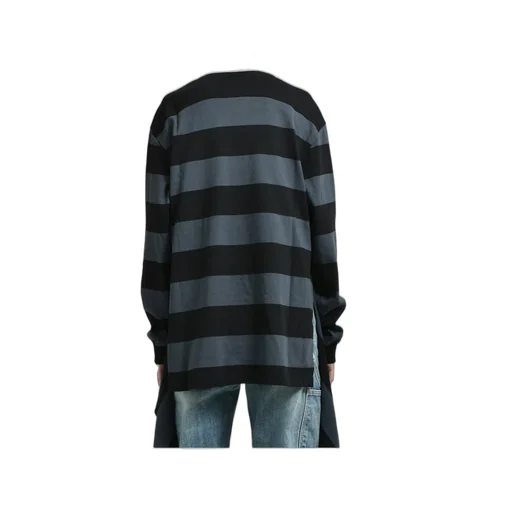 Stripe Trim Rugby Shirt / Cha