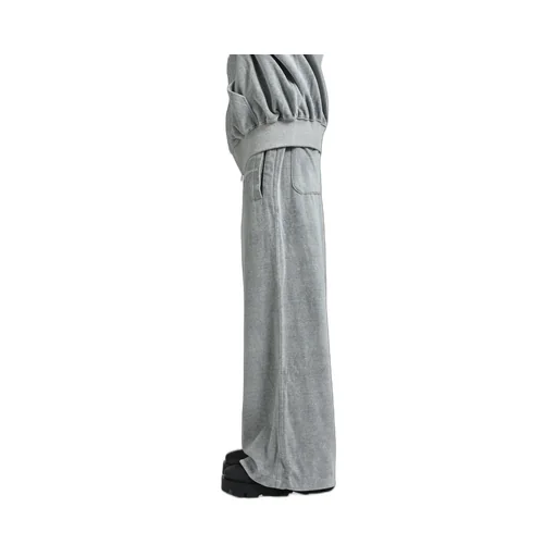 Velour Wide Sweatpants / Gray