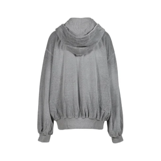 Velour Box Hoodie / Gray