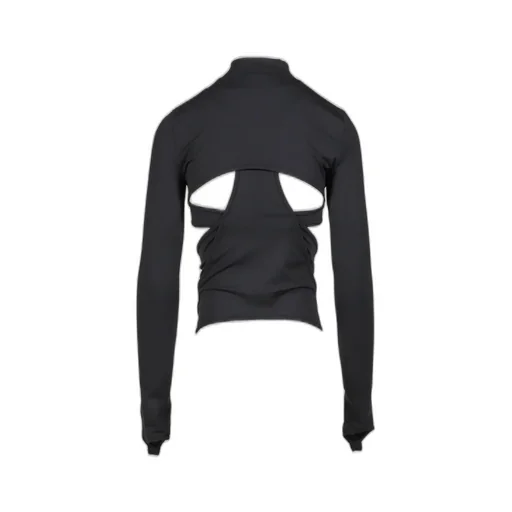 Double Layer Crop Top / Black