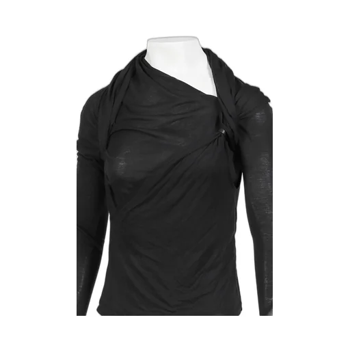 Tied Long Sleeve Top / Black
