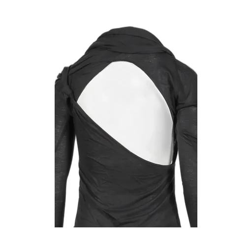 Tied Long Sleeve Top / Black