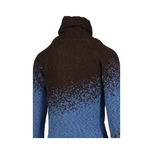 Flow Jaquard Short Cardigan / Blu