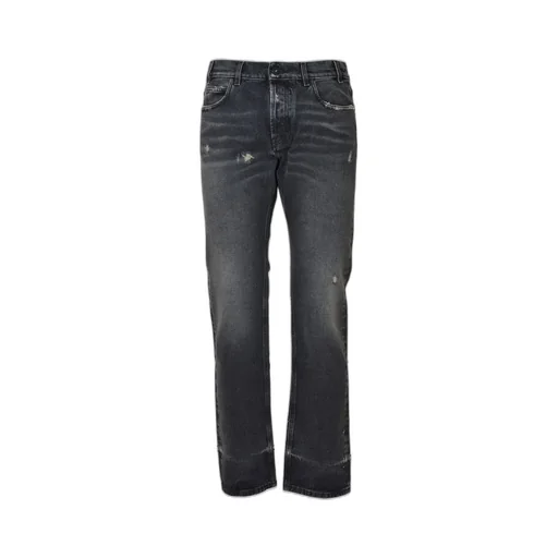Marcelo Burlon County Of Milan Distressed Straight Leg Jeans