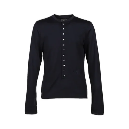 Henry-Neckline Shirts / Navy