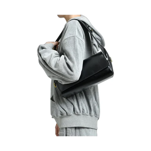 Suede Belting Duffle Bag / Blk