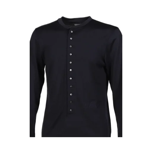 Henry-Neckline Shirts / Navy