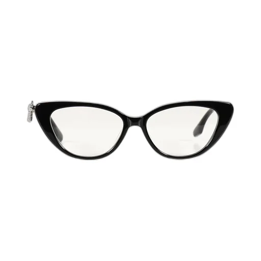 Gemstone Bowknot Glasses Side Bow / Blk