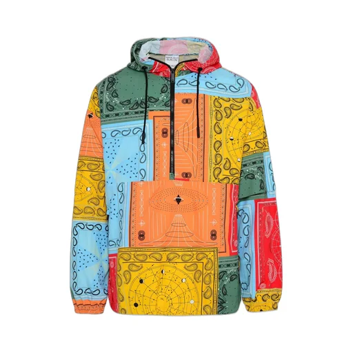 Marcelo Burlon County Of Milan Patchwork Designed Hooded Jacket