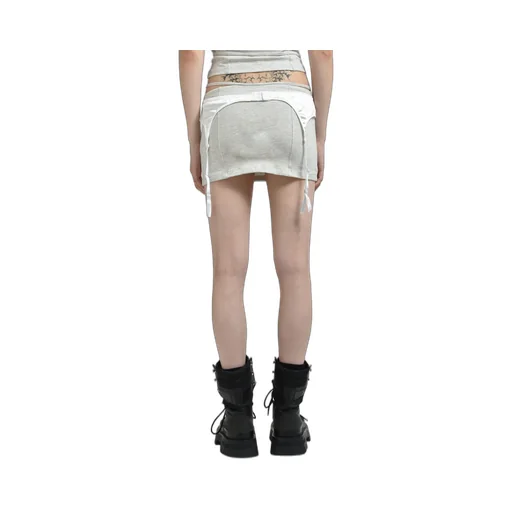 Layered Underwear Mini Skirt / Gry