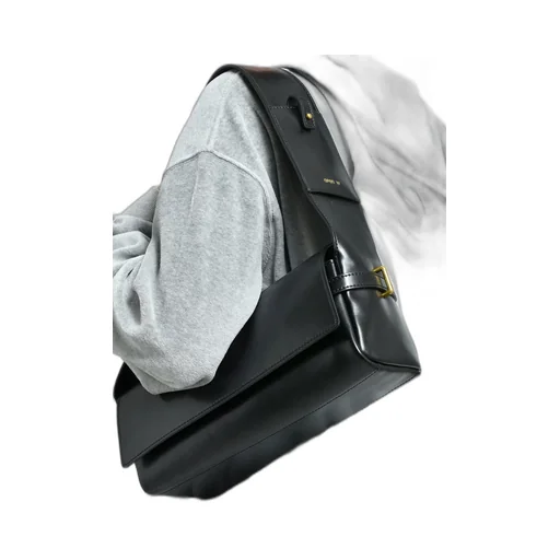 Suede Belting Duffle Bag / Blk