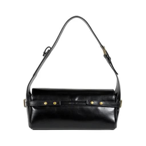 Suede Belting Duffle Bag / Blk