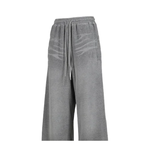Velour Wide Sweatpants / Gray