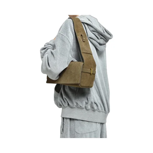 Suede Belting Duffle Bag / Kha Brw