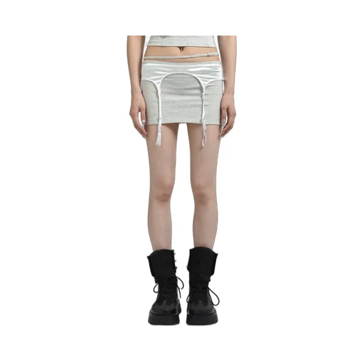 Layered Underwear Mini Skirt / Gry