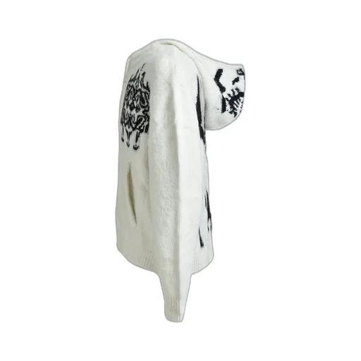 The Sacred Tree Mohair Zip Hoodie / Wht