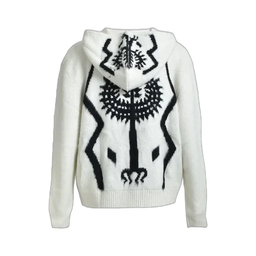The Sacred Tree Mohair Zip Hoodie / Wht