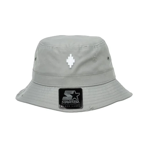 Marcelo Burlon County Of Milan Logo Embroidered Distressed Bucket Hat