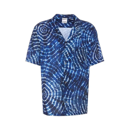 Marcelo Burlon County Of Milan Soundwaves Print Short-Sleeved Shirt