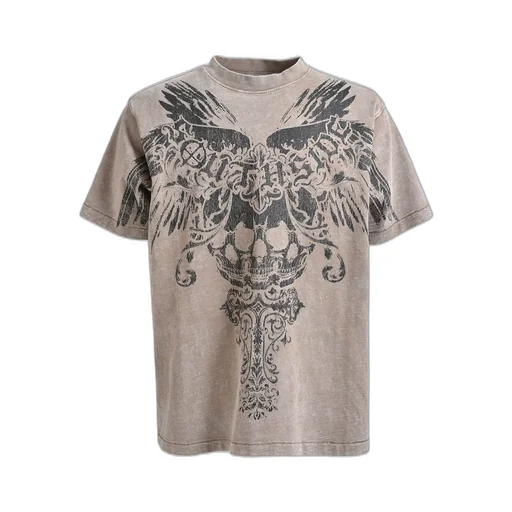 Skull Wing Logo Tee / Dust