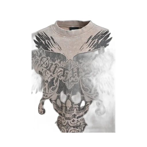 Skull Wing Logo Tee / Dust
