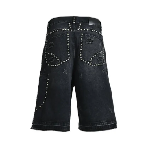 Suicide Studs Denim Shorts / Blk