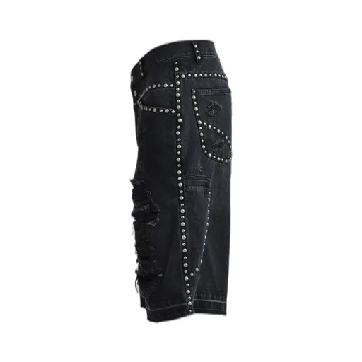 Suicide Studs Denim Shorts / Blk