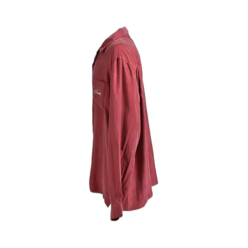 Script Logo Satin Shirt / Wine