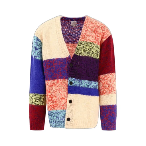 Marcelo Burlon County Of Milan V-Neck Striped Knitted Cardigan