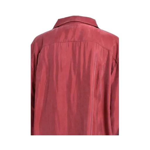 Script Logo Satin Shirt / Wine