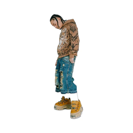 Suicide Studs Denim Shorts / Ind