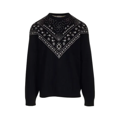 Marcelo Burlon County Of Milan Bandana-Printed Knitted Jumper