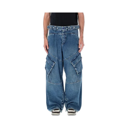 Marcelo Burlon County Of Milan Wide-Leg Panelled Cargo Jeans