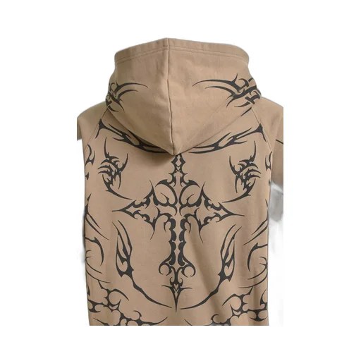 Twin Head Logo Zip Up Hoodie / Dust