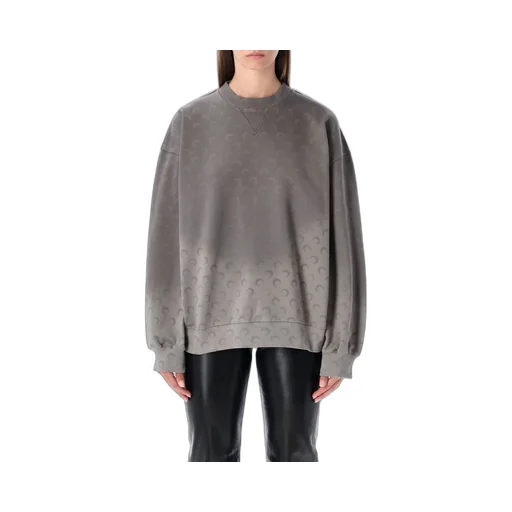 Marine Serre Crescent Moon Printed Long-Sleeved Sweatshirt