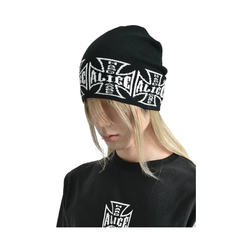 Jacuard Chopper Beanie / Black