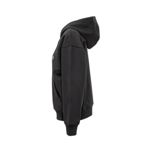 Marine Serre Logo Detail Zip-Up Hoodie