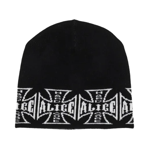 Jacuard Chopper Beanie / Black