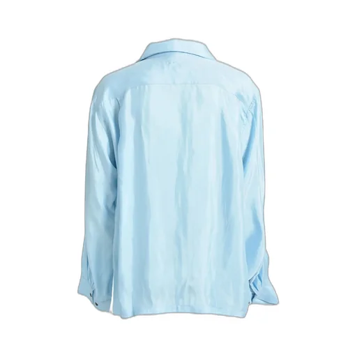 Script Logo Satin Shirt / Ice