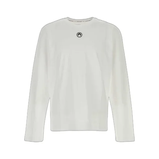 Marine Serre Logo Detailed Long-Sleeved T-Shirt
