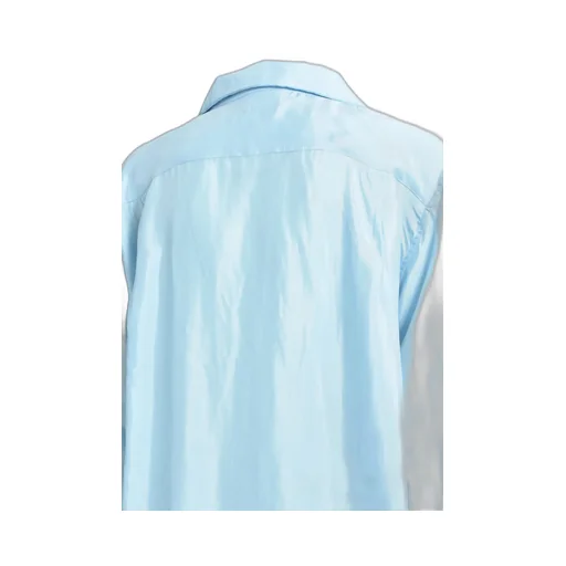 Script Logo Satin Shirt / Ice