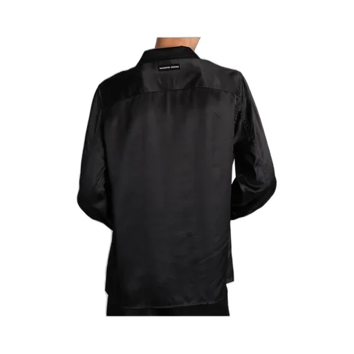 Marine Serre Logo Label Satin Shirt